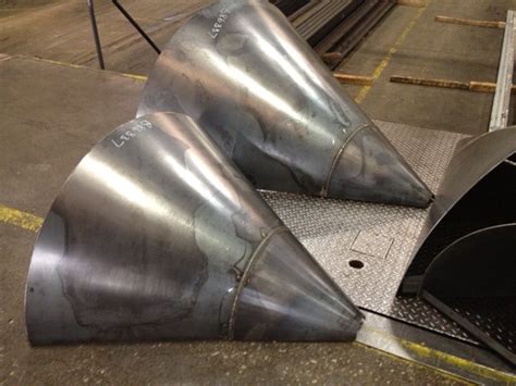 steel plate into cones